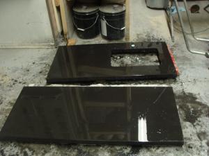 Black countertop fresh out of mold