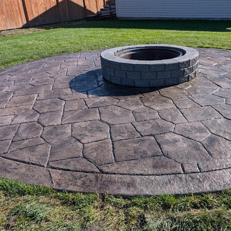 Castlestone stamped firepit