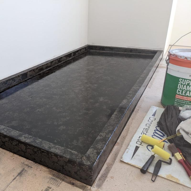 Coloured shower base