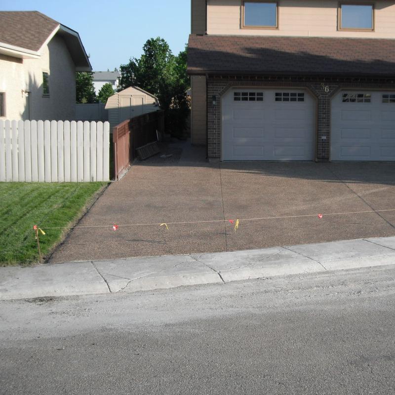 Exposed aggregate driveway