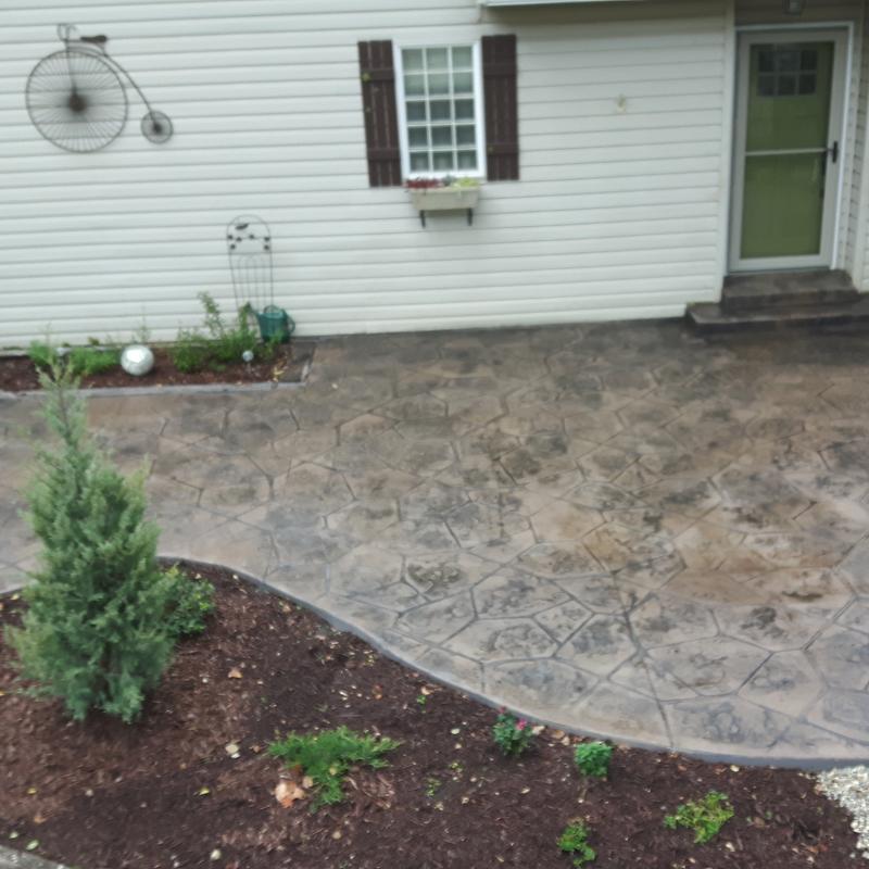Stamped outdoor patio