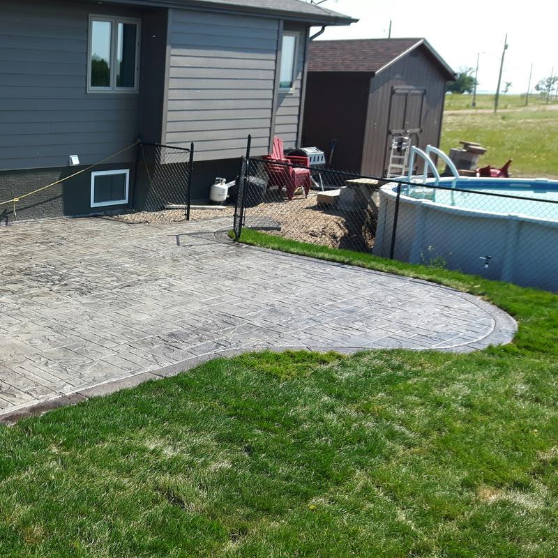 Stamped outdoor patio