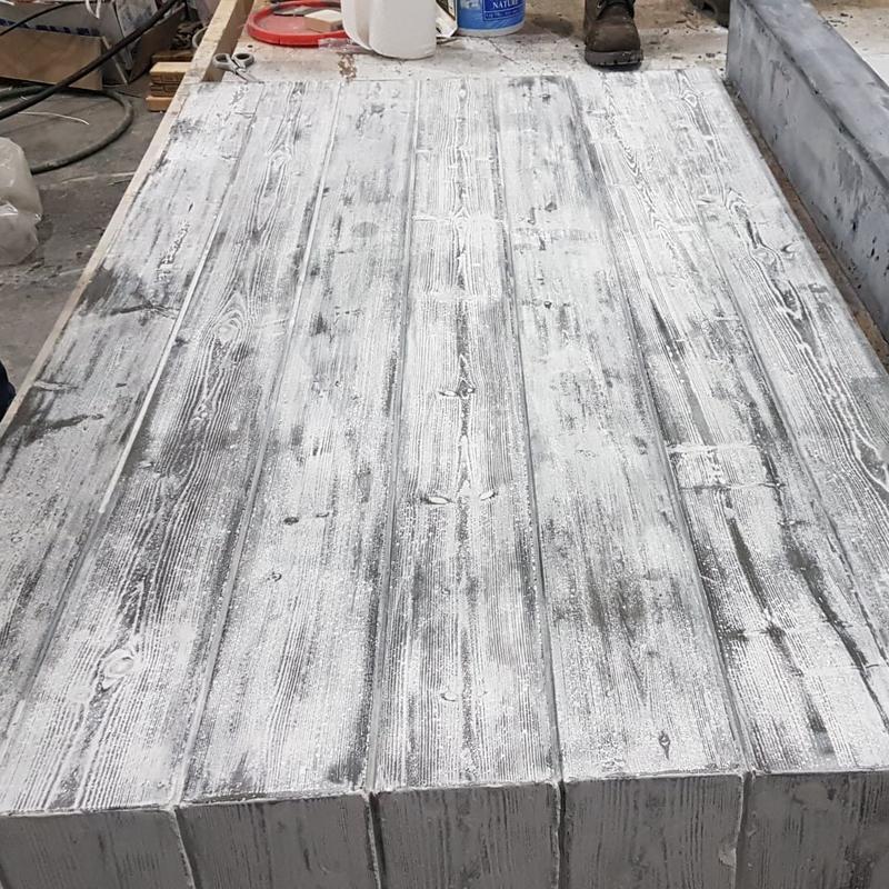 Wood look fireplace surround