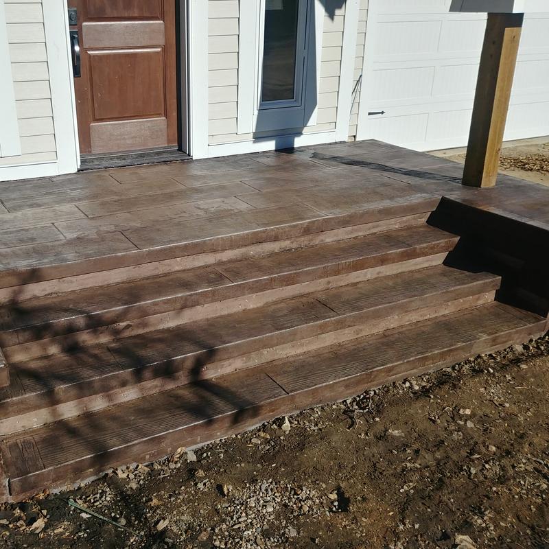 Wood-stamped veranda
