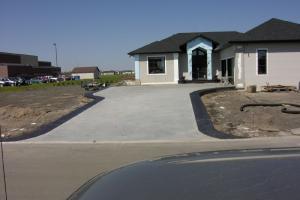 Decorative concrete driveway