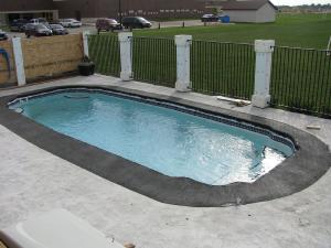 Beautiful concrete pool edge