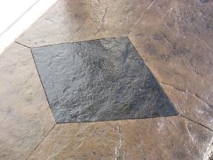 Colored stamped concrete